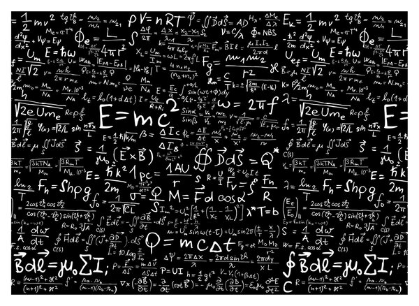 Tablou pe sticlă - Matematică (70x50 cm)