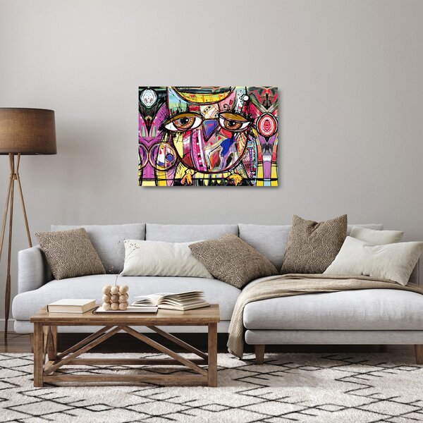 Tablou pe sticlă - Artă stradală - bufniță (70x50 cm)