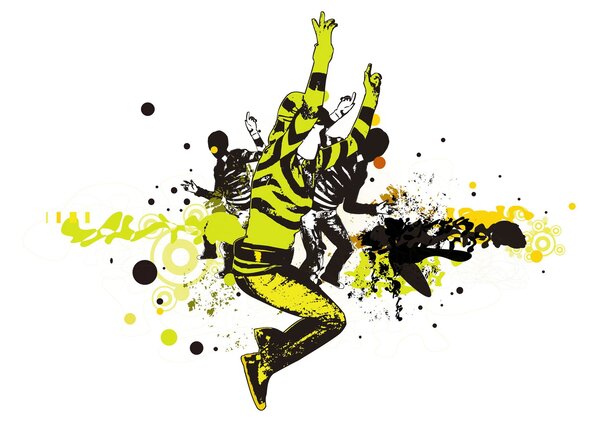 Tablou pe sticlă - Street dance (70x50 cm)