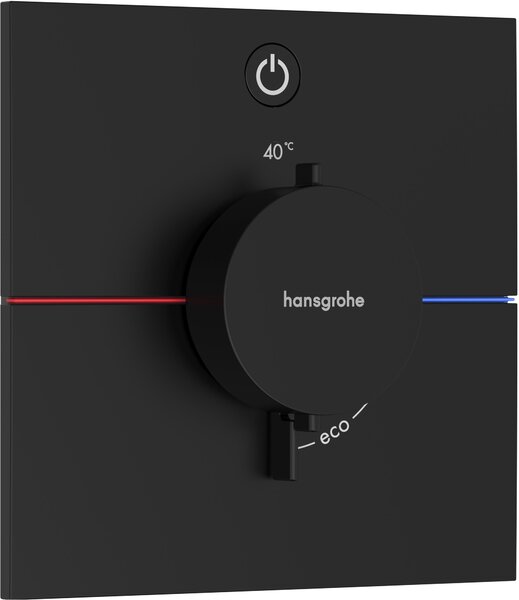 Hansgrohe ShowerSelect Comfort E baterie de duș ascuns cu termostat negru 15571670