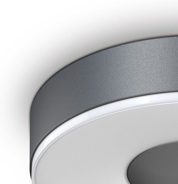 STEINEL Plafonieră cu LED-uri RS 200 C, antracit, reglabil, Negru, Baie, Metal, Modern, Perete rotund
