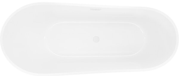 Mexen Dora, cadă de sine stătătoare 150 x 75 cm, alb/negru, preaplin alb, 52071507575-20