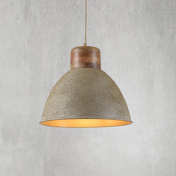 JUST LIGHT. GmbH Lampă suspendată Samia, lemn de mango, bej texturat, reglabil, Bej, Camera de zi / sufragerie, Metal, Design industrial