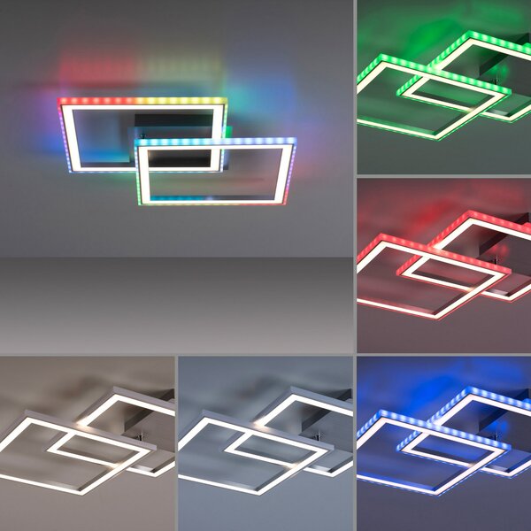 JUST LIGHT. GmbH Plafonieră LED Felix60, 44,5 cm x cm, reglabil, Metalic, Camera de zi / sufragerie, Metal