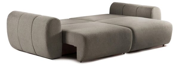Canapea Extensibilă 3 locuri VERSA, cu 2 lăzi depozitare, 260x110x85 cm, Gri-Inchis-Loft