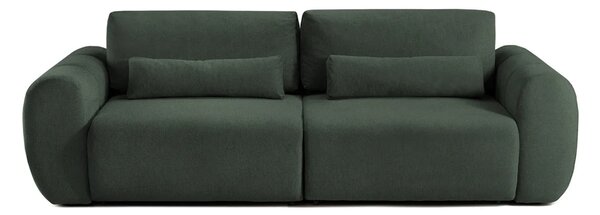 Canapea Extensibilă 3 locuri VERSA, cu 2 lăzi depozitare, 260x110x85 cm, Verde-Inchis-Loft