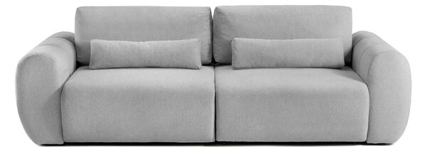 Canapea Extensibilă 3 locuri VERSA, cu 2 lăzi depozitare, 260x110x85 cm, Gri-Deschis-Loft