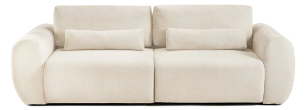 Canapea Extensibilă 3 locuri VERSA, cu 2 lăzi depozitare, 260x110x85 cm, Crem-Loft