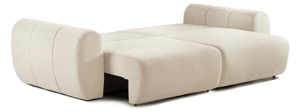 Canapea Extensibilă 3 locuri VERSA, cu 2 lăzi depozitare, 260x110x85 cm, Crem-Loft