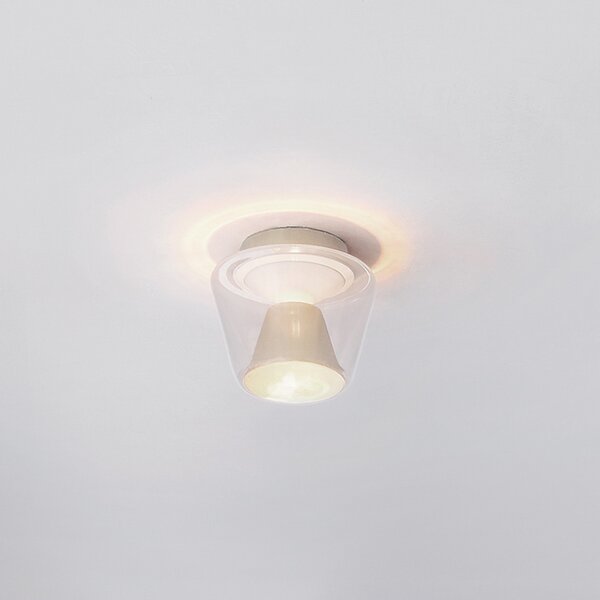 Serien Lighting serien.lighting Anexa S LED, Triac 2,700K lustruit, reglabil, Gri, Camera de zi / sufragerie, Sticlă, Modern