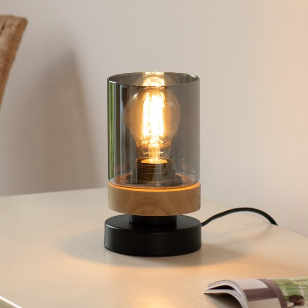 JUST LIGHT. GmbH Lampă de masă Pasqual, Negru, Camera de zi / sufragerie, Metal, Modern