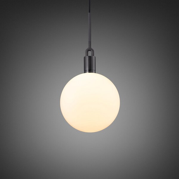 Buster + Punch Pendulum cu furculiță Ø 29 cm gunmetal/opal, reglabil, Metalic, Camera de zi / sufragerie, Metal, Suspensie cu flacără unică