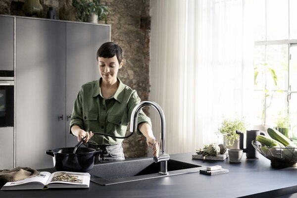 Hansgrohe Aqittura M91 baterie de bucatarie cu filtru pe picior crom 76836000