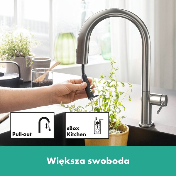 Hansgrohe Aqittura M91 baterie de bucatarie cu filtru pe picior crom 76836000