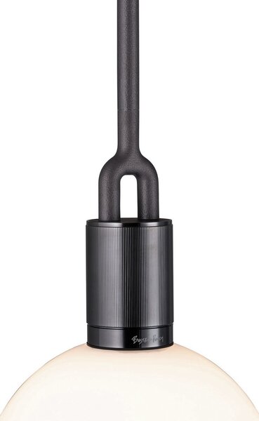 Buster + Punch Pendulum cu furculiță Ø 29 cm gunmetal/opal, reglabil, Metalic, Camera de zi / sufragerie, Metal, Suspensie cu flacără unică
