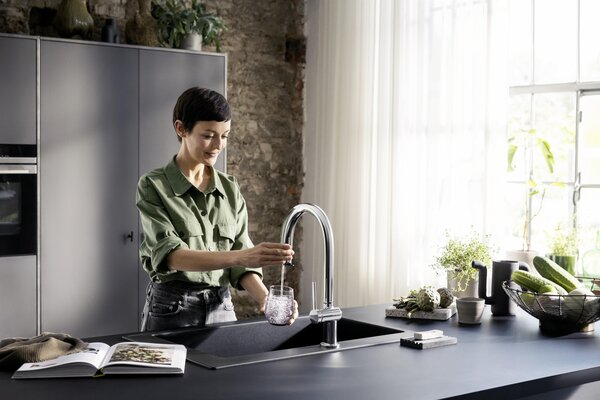 Hansgrohe Aqittura M91 baterie de bucatarie cu filtru pe picior crom 76836000