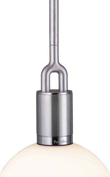 Buster + Punch Forked Pendulum Ø 29 cm oțel/opal, reglabil, Alb, Camera de zi / sufragerie, Metal, Suspensie cu flacără unică