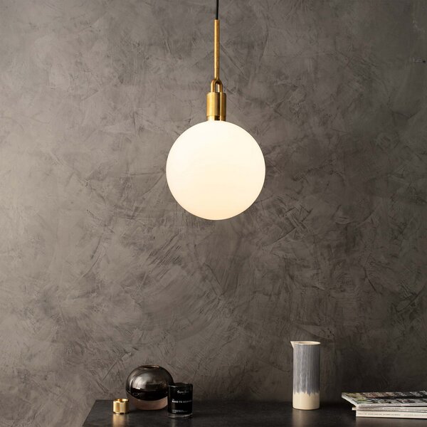 Buster + Punch Pendulum cu furculiță Ø 29 cm alamă/opal, reglabil, Auriu / Alamă, Camera de zi / sufragerie, Metal