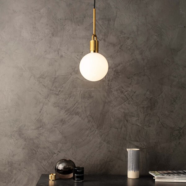 Buster + Punch Pendulum cu furculiță Ø 20 cm alamă/opal, reglabil, Auriu / Alamă, Camera de zi / sufragerie, Metal
