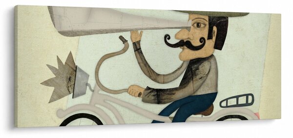 Tablou - Astronom pe bicicletă (120x50 cm)