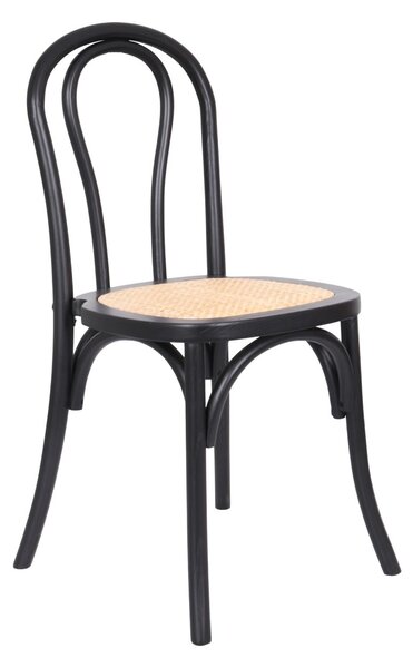 Scaun din lemn Borgo Dark, ratan