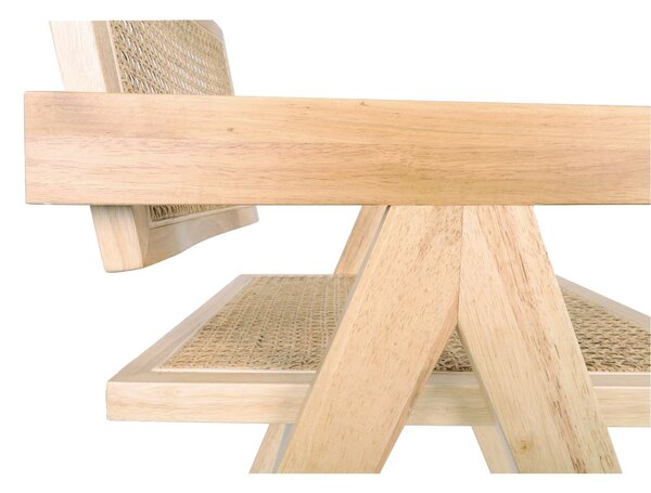 Scaun din lemn Stella Light, ratan