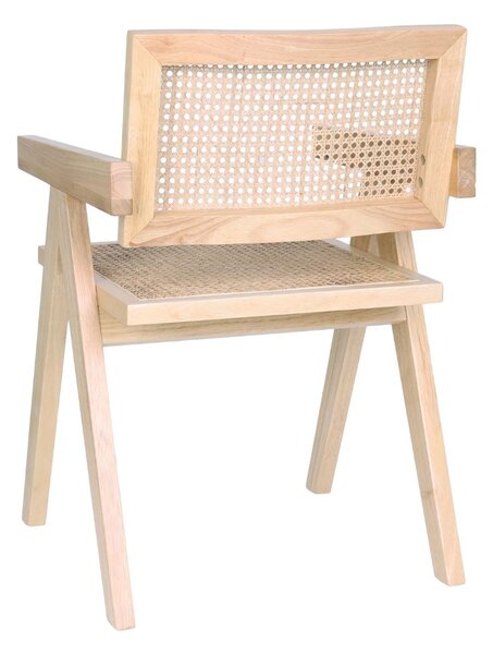 Scaun din lemn Stella Light, ratan
