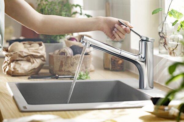 Hansgrohe Zesis M33 baterie bucătărie pe picior crom 74820000