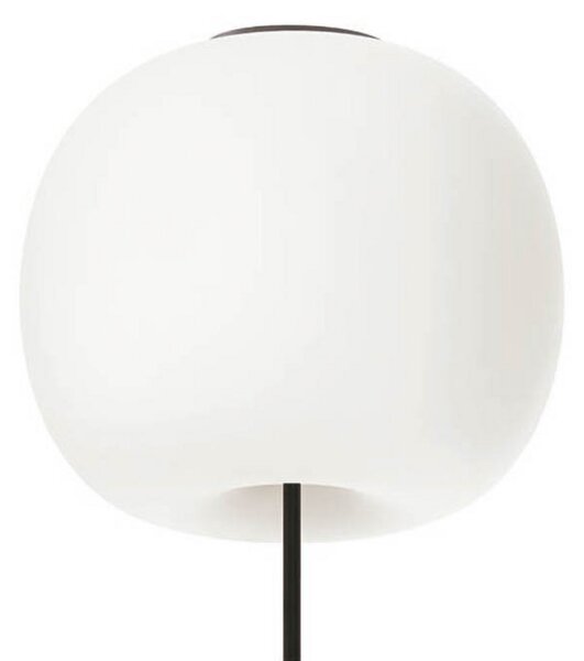 Kdln plafonieră Kushi XL, negru/alb, Ø 43 cm, sticlă, reglabil, Alb, Camera de zi / sufragerie, Sticlă, Design