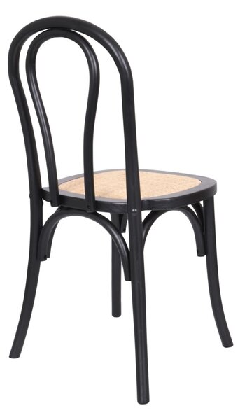 Scaun din lemn Borgo Dark, ratan