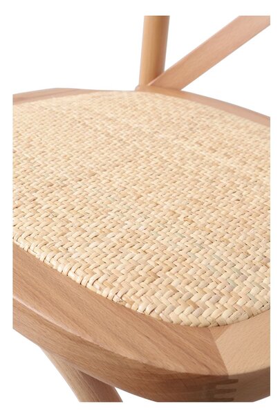 Scaun din lemn Solido Light, ratan