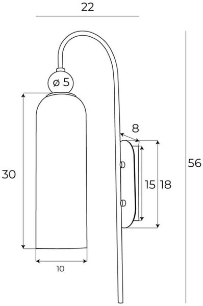 MaxLight Campanila lampă de perete 1x40 W alamă-șampanie W0332