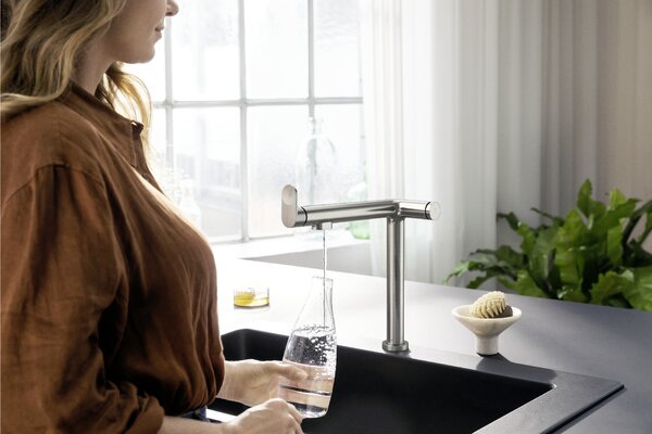 Hansgrohe Aqittura M91 baterie de bucatarie cu filtru pe picior oţel inoxidabil 76802800