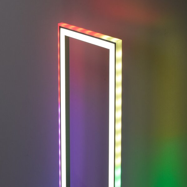 JUST LIGHT. GmbH Lampă de podea cu LED-uri Felix60, CCT, RGB, reglabil, Metalic, Camera de zi / sufragerie, Metal, Modern