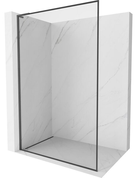 Mexen, Paravan de duș Mexen Kioto-F L cu ramă 55 x 202 cm, transparent 8 mm, gri bronz periat - 800-055-174-66-00