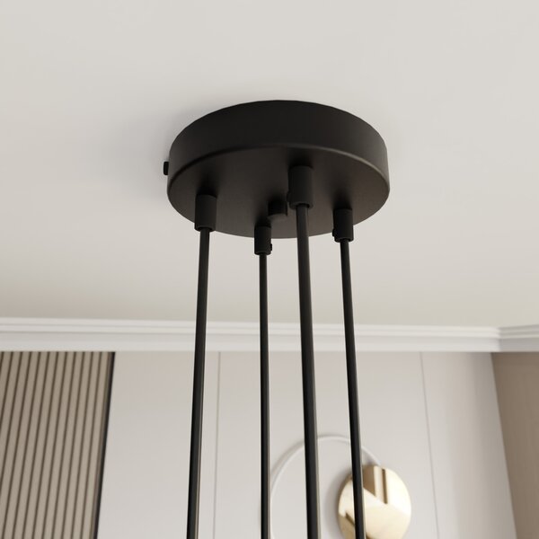Emibig Motif lampă suspendată 4x10 W negru-nisip 1328/4