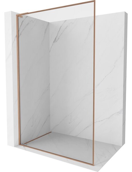 Mexen, Paravan de duș Mexen Kioto-F L cu ramă 55 x 202 cm, transparent 8 mm, cupru periat - 800-055-174-65-00