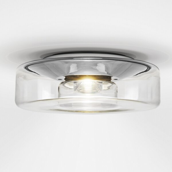 Serien Lighting serien.lighting Curling L plafon 927 transparent, reglabil, Transparent, Camera de zi / sufragerie, Sticlă, Design