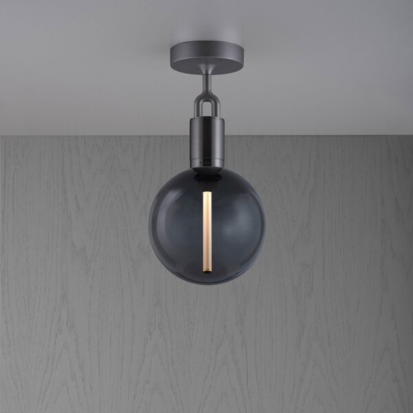 Buster + Punch Forked Gunmetal/glass smoked Ø 20cm, reglabil, Gri, Camera de zi / sufragerie, Metal