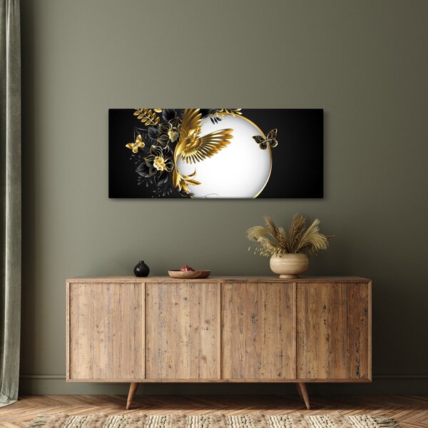 Tablou - Bile cu motive aurii (120x50 cm)