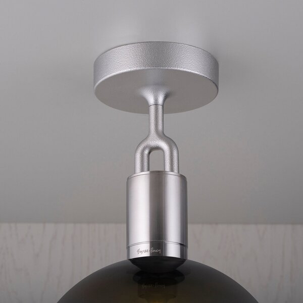 Buster + Punch Furculiță cu furculiță din oțel și sticlă afumată Ø 29cm, reglabil, Gri, Camera de zi / sufragerie, Metal