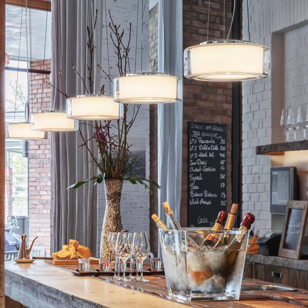 Serien Lighting serien.lighting Curling M frânghie 927 sticlă/cilindru., reglabil, Transparent, Camera de zi / sufragerie, Sticlă, Design