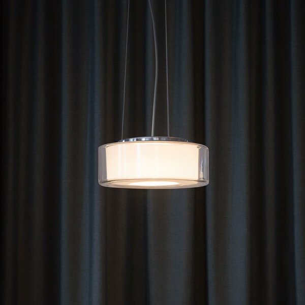 Serien Lighting serien.lighting Curling M frânghie 927 sticlă/cilindru., reglabil, Transparent, Camera de zi / sufragerie, Sticlă, Design