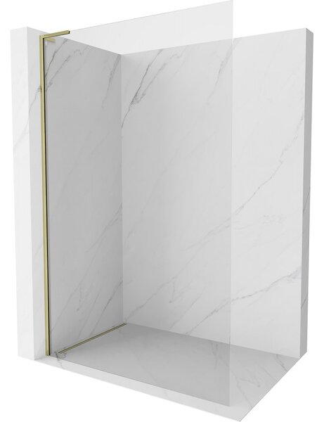 Mexen, Paravan de duș Mexen Kioto-X L 50 x 200 cm, transparent 10 mm, auriu - 800-050-107-50-00-X