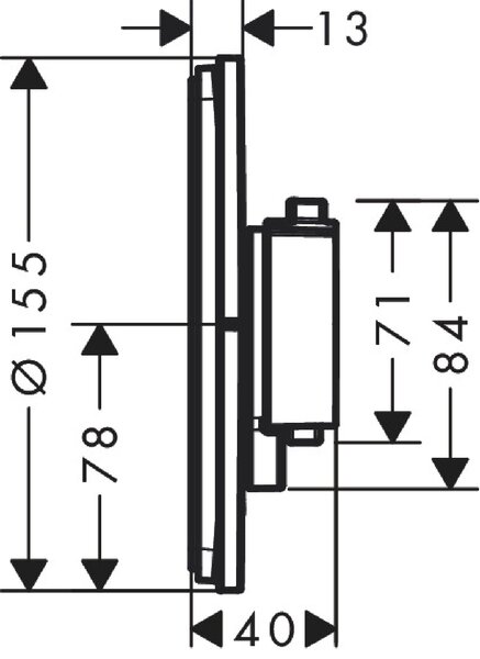 Hansgrohe ShowerSelect Comfort S baterie de duș ascuns cu termostat negru 15562670