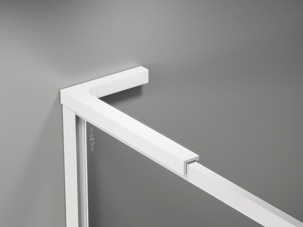 Mexen, Paravan de duș Mexen Kioto-XF L cu ramă 50 x 202 cm, transparent 10 mm, alb - 800-050-174-20-00-XF