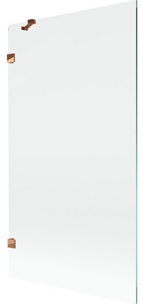 Mexen, Paravan de baie Mexen Lunar cu 1 aripă 100 x 150 cm, transparent, auriu roz - 897-100-000-60-00