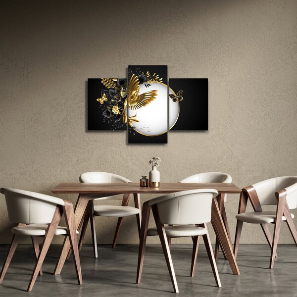 Tablou - Bile cu motive aurii (90x60 cm)