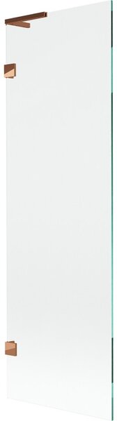 Mexen, Paravan de baie Mexen Lunar L cu 1 aripă 60 x 150 cm, transparent, auriu roz - 897L-060-000-60-00