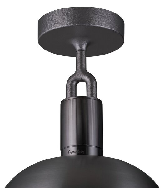Buster + Punch cu furculiță pentru tavan din oțel Gunmetal Ø 34 cm, reglabil, Metalic, Camera de zi / sufragerie, Metal